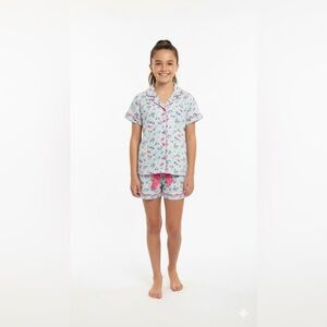 Charming Kids Pajama Set - White with Pink Accents